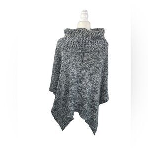 Wooden ships Chunky Knit Mohair wool mix turtleneck knit poncho sweater size M/L